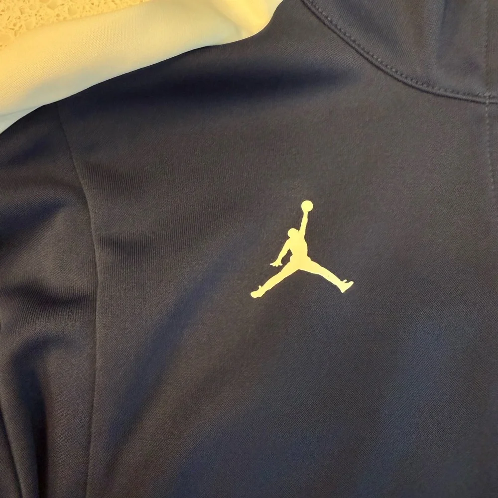 Air Jordan Nike Zip-Up Track Jacket - Navy Blue- Men's Size L Large